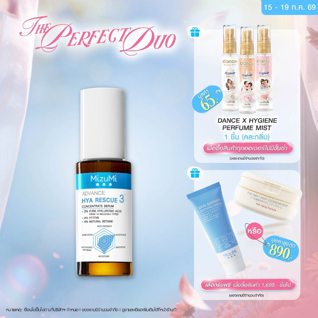 MizuMi Advance Hya Rescue Concentrate Serum 30ml เซรั่มเพียวไฮยา สูตรเข้มข้น3% เติมความชุ่มชื้น ผิวฟู อิ่มน้ำ ผิวแดงลดลง