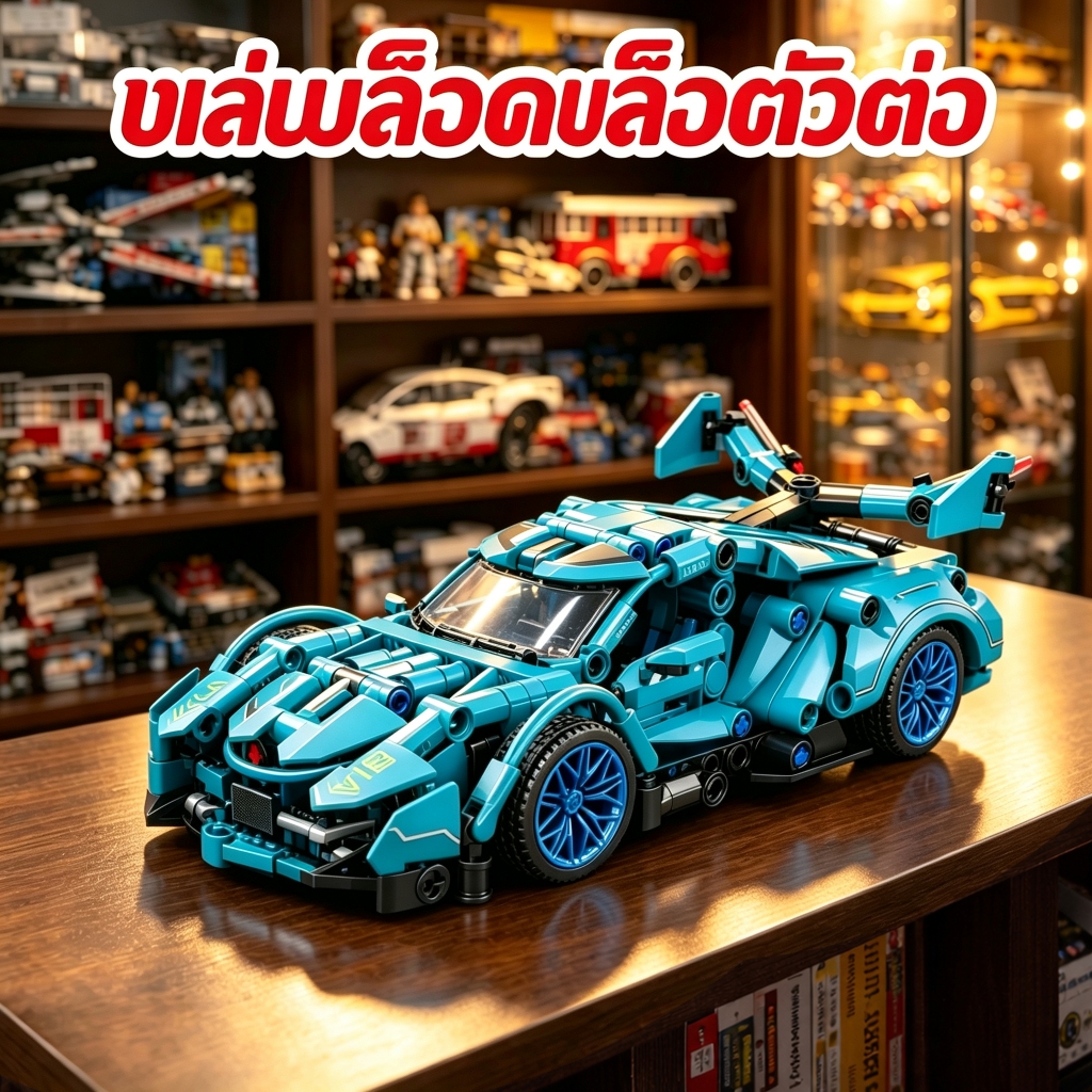 บล็อกตัวต่อรถแข่ง ของขวัญเด็กผู้ชาย Block Car รถสปอร์ตขนาดใหญ่ 1:20 พร้อมส่งจากไทย Racing Car บล็อกตัวต่อ รีโม Technic