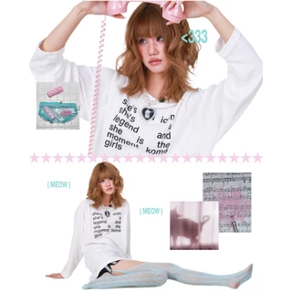 kome.offi เสื้อแขนยาวไหล่ slope รุ่น iconic top