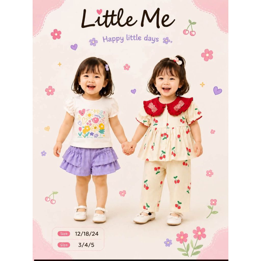 🐰🐰เสื้อผ้าเด็กน่ารักแบรนด์ Little me 🐰🐰size 12-18-24 เดือน 3 4 5 ขวบ
