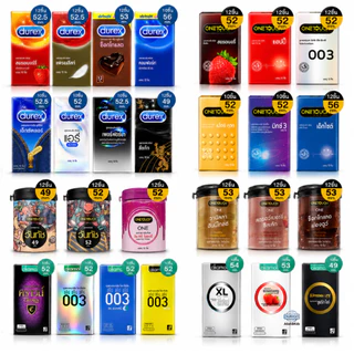 Onetouch Durex Okamoto Nuru วันทัช ดูเร็กซ์ โอกาโมโต นุรุ ถุงยาง อนามัย เจลหล่อลื่น [ รวมขนาด รวมรู่น เลือกด้านใน ]