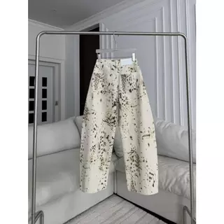 PTJ30372 Elara Sparkle Leopard Jeans PROMTHONG