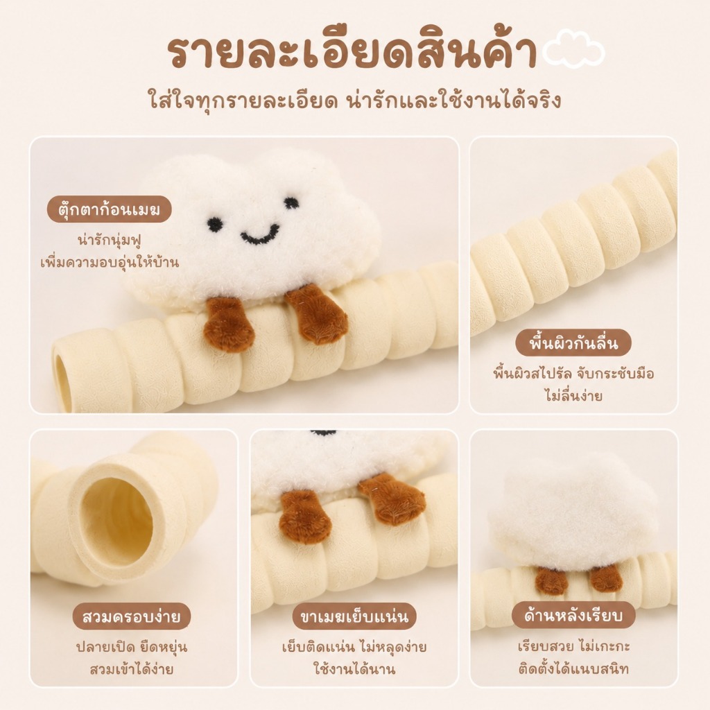 ปลอกหุ้มมือจับประตูกันกระแทก ลดเสียงชน รูปที่ 4