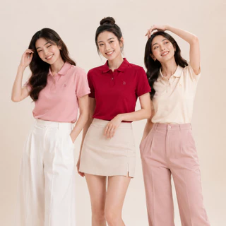 haas New Item Polo Slim fit เสื้อโปโลผู้หญิง รุ่นปัก H รหัส HBSQ2001
