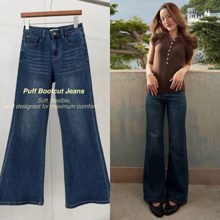 (Preorder 10-14day) APPAREL.STORY- Puff Bootcut Jeans (พัฟ)
