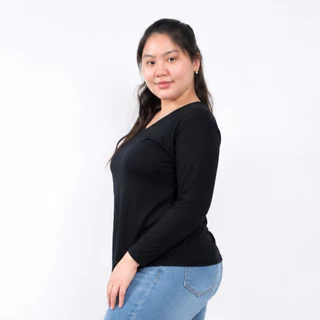CHOTY ยืดแขนยาว ไซส์ XXL เสื้อยืดแขนยาว ผ้าเรย่อน ไซส์ใหญ่ XXL อก 40-55 นิ้ว เสื้อแขนยาวโอเวอร์ไซส์ สีพื้น CHOTYSHOP LTX