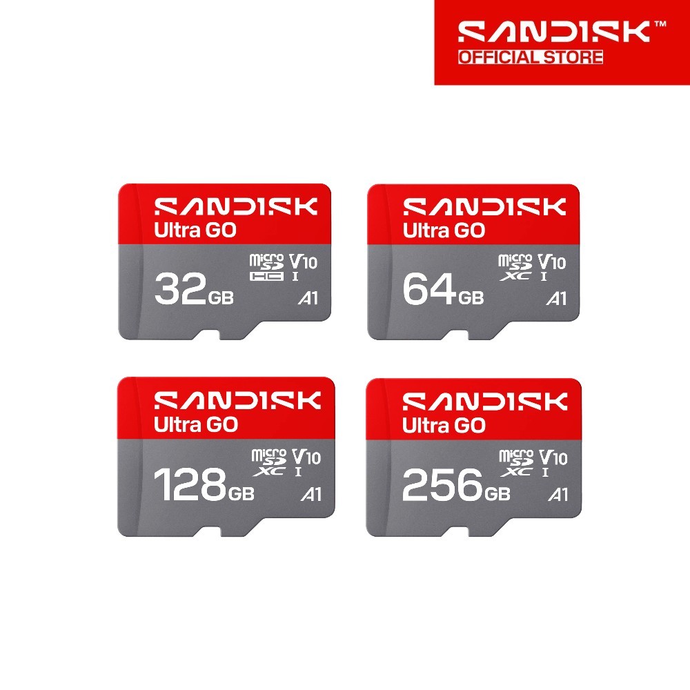SANDISK Ultra GO microSD™ UHS-I Card 32GB 64GB 128GB 256GB (SDSQUGN-xx-GN6MN)