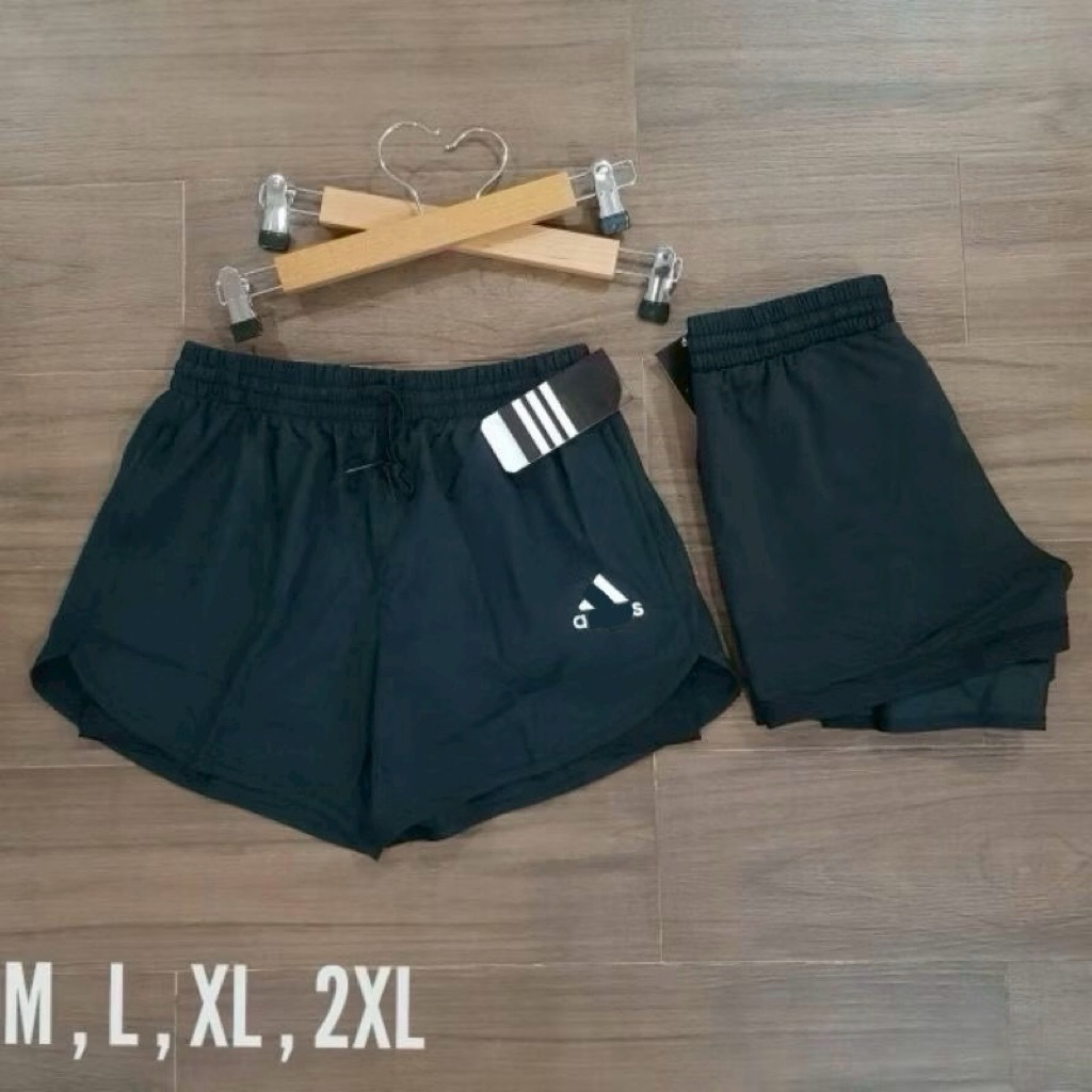 พร้อมส่ง กางเกงกีฬาผู้หญิงขาสั้น มีซับใน มีกระเป๋าซิป