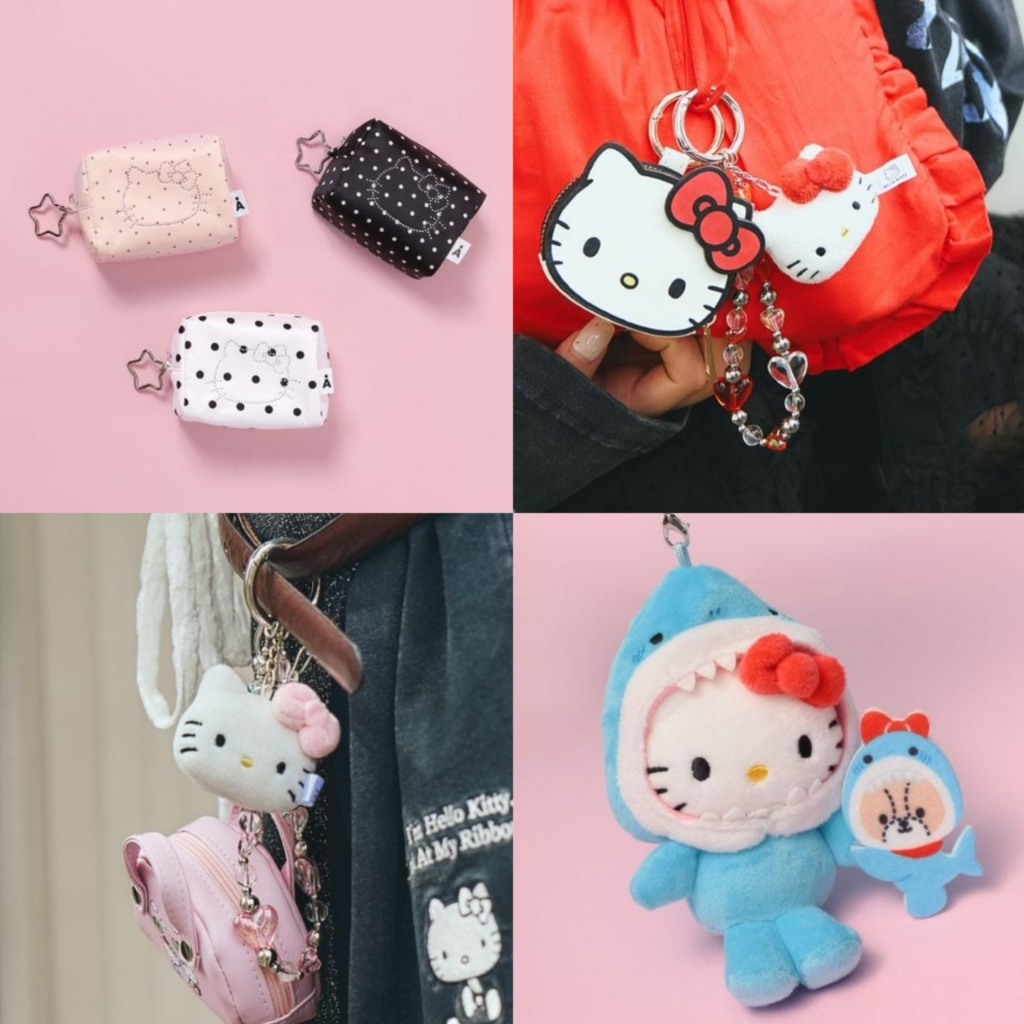 กระเป๋าและพวงกุญแจ Hello Kitty Sanrio (พร้อมส่ง) ของแท้นำเข้าจากญี่ปุ่น
