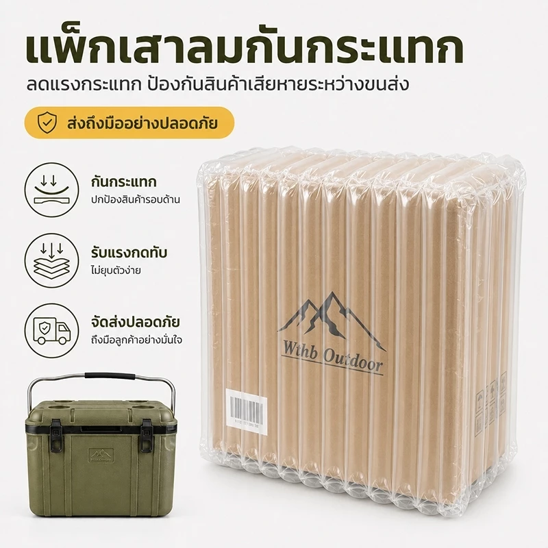 กระติกน้ําแข็ง กระติกเก็บความเย็น กล่องเก็บความเย็นตั้งแคมป์  28L ลิตร แบบพกพา ฉนวนและเครื่องทำความเย็นระยะยาว 72H thumbnail 6