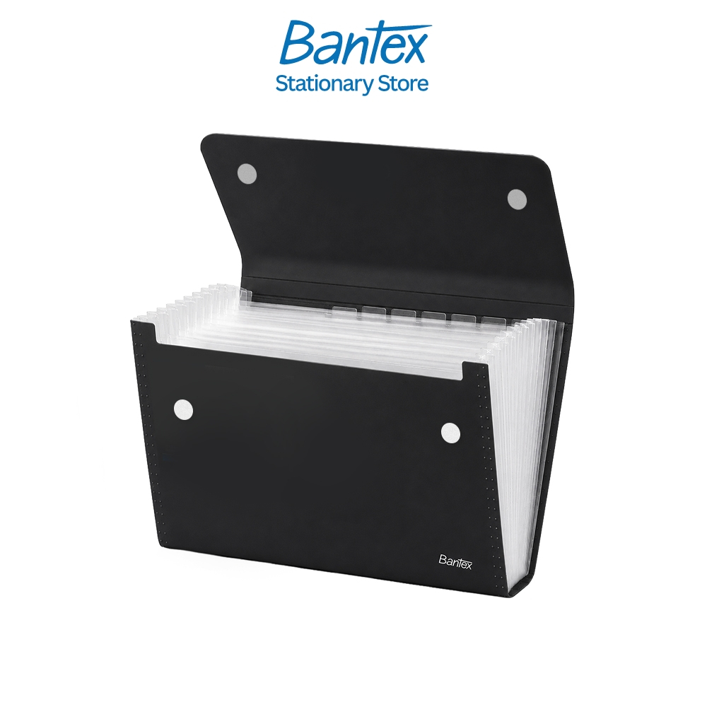 Bantex แฟ้มแบ่งช่องสีพาสเทล แฟ้มใส่เอกสาร สำหรับแยกหมวดหมู่ มีหลายสีให้เลือก แบบมีกระดุม file