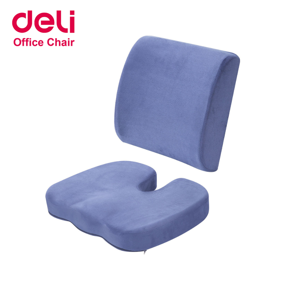 Deli เบาะรองนั่ง เบาะรองเพื่อสุขภาพ ปรับบุคลิก รองรับหลัง ถอดปลอกซักได้ เมมโมรี่โฟมแท้ Cushion