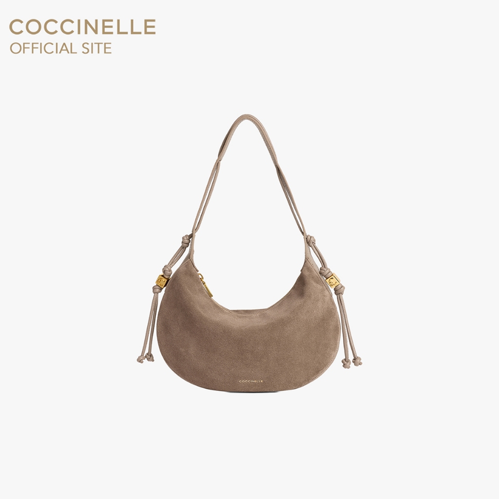 COCCINELLE กระเป๋าสะพายไหล่ผู้หญิง รุ่น THESS HOBO BAG 130301 สี WARM TAUPE/WARM TAUPE