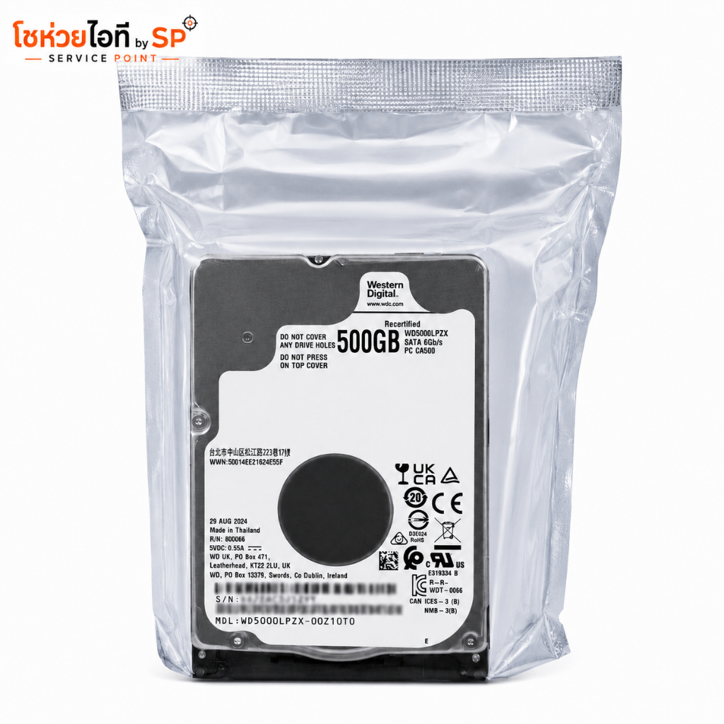 WD Blue, WD5000LPZX, HDD 500GB, 2.5 นิ้ว, Notebook HDD**สินค้าRecertified**