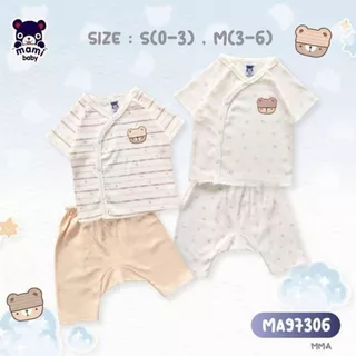 Mami Baby ชุดเซ็ทเสื้อกระดุมสแน็ปหน้าและกางเกงเด็กแรกเกิดถึง 6 เดือน ผ้าคอตตอน (1 ชุด) | Babytrend