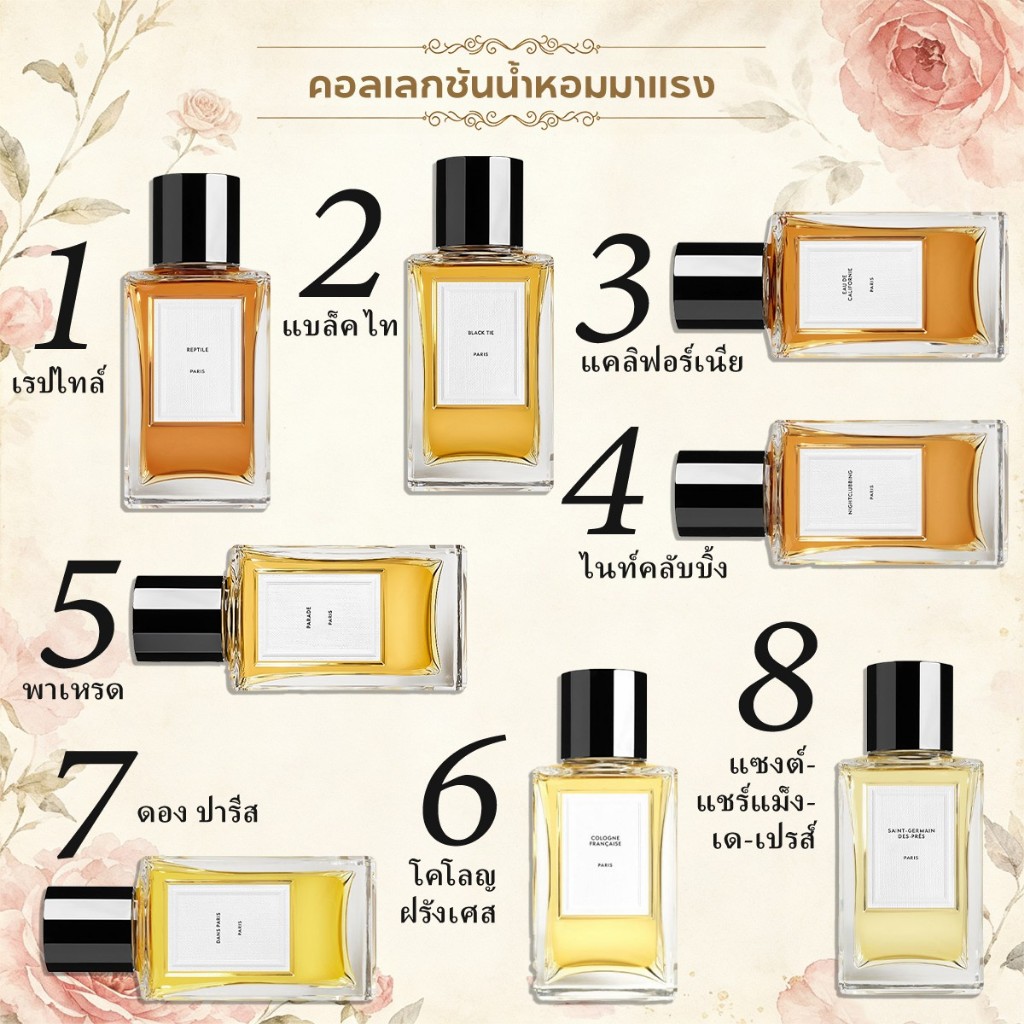 【 สินค้าแท้ส่งไว 】Reptile & Black Tie & Eau de Californie EDP 2ml/5ml/10ml น้ำหอมยูนิเซ็กซ์ กลิ่นหอมยาวนาน