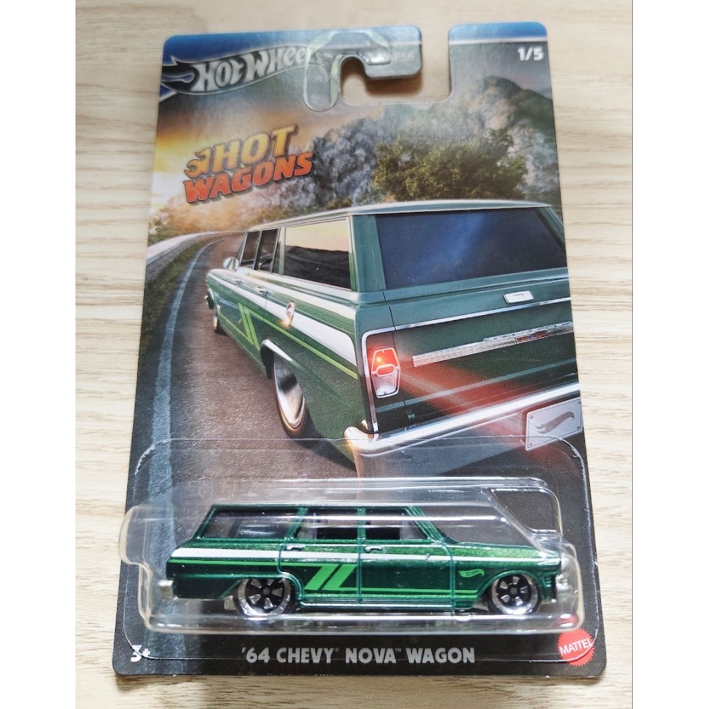 hot wheels ฮอตวีล 64 chevy nova wagon 1:64