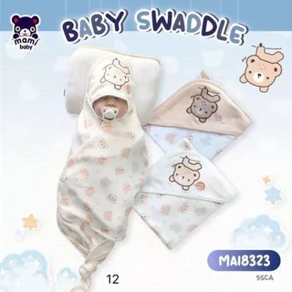 Mami Baby ผ้าห่อตัวเด็กแรกเกิด ขนาด 30x30 นิ้ว เนื้อผ้านุ่มพิเศษคอตตอน 100%