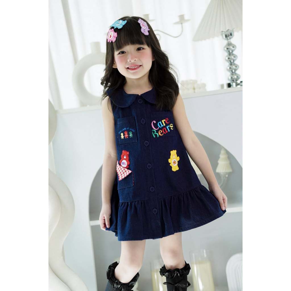 Thelandofvava 🐻LOOK14 - VNXZ0318 เดรสยีนส์ 🐻 Care Bears 2(Gummy Bear) ลิขสิทธิ์แท้จาก vava
