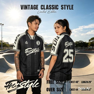 เสื้อวินเทจ "Freestyle" รุ่น Limited Edition เนื้อผ้าใส่สบาย ขนาด Free Size & Over Size