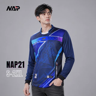 NAP21 เสื้อกีฬาแขนยาว ผ้าไมโคร ไซส์ S-7XL