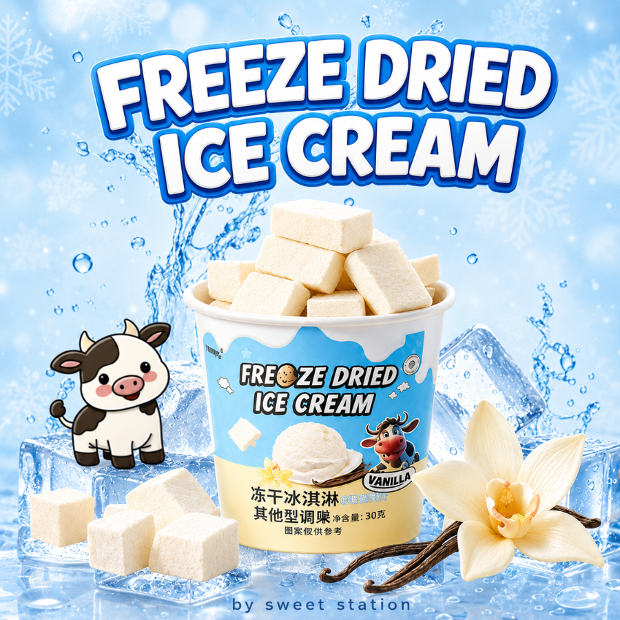 ไอศกรีม Vanilla Snow Bites ฟรีซดรายรสวานิลลา กรอบเบา หอมละมุน ละลายในปาก ขนาด 30g.