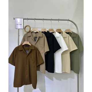 รวมเชิ้ตลายริ้วผู้ชาย สไตล์เกาหลี เสื้อเชิ้ตแขนสั้นลายริ้วสุดเท่ งานคอลใหม่มาแรง
