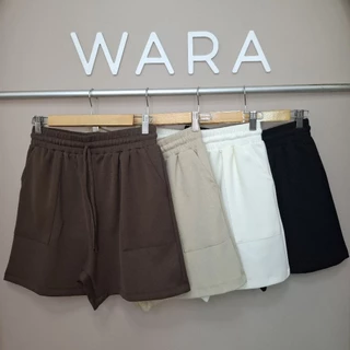 [ CP2 ] WARA กางเกงขาสั้น กระเป๋าปะหน้า ผ้า Cotton260g
