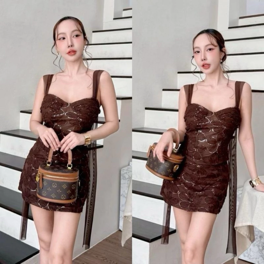 RosaSet เซ็ต 2 ชิ้นดอกไม้ทั้งชุด งานเลื่อมให้ลุคหวานละมุนเซ็กซี่เบาๆSR
