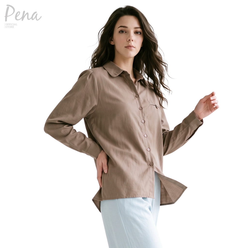 Pena House قميص بأكمام طويلة سمارت كاجوال — صورة 3