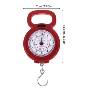 Hook Spring Scale เครื่องชั่งตกปลาแบบพกพา 10 กก. เครื่องชั่งอาหาร เครื่องชั่งกระเป๋าเดินทาง