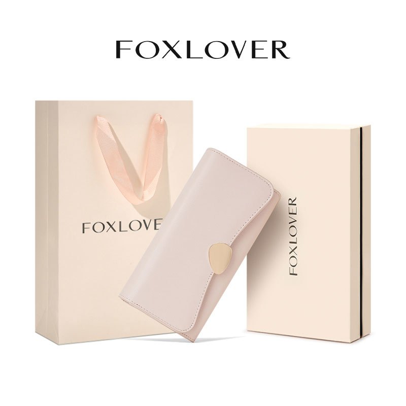 FOXLOVER محفظة نسائية طويلة 7 بطاقات