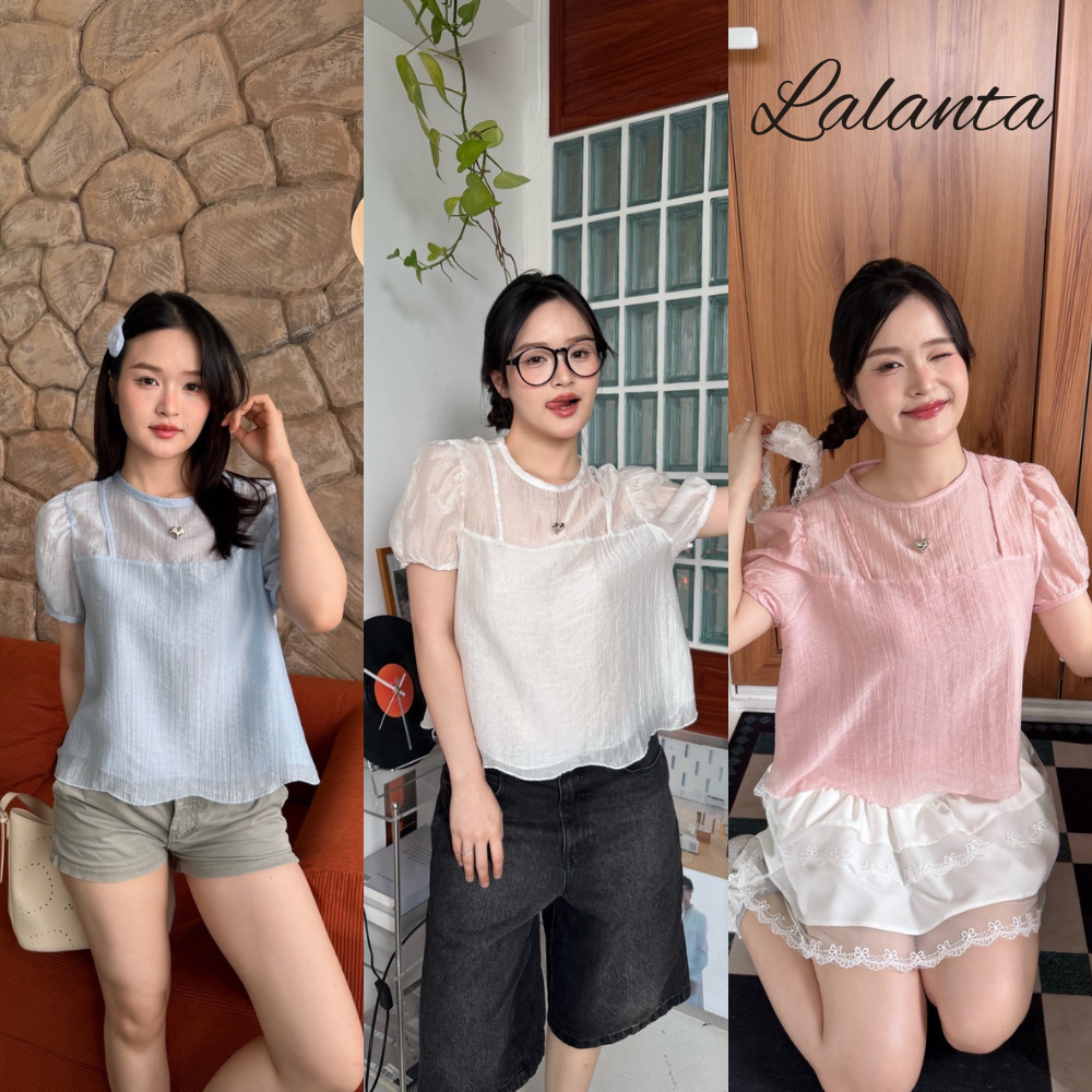 เสื้อแขนตุ๊กตา ผ้าโรซี #FF46