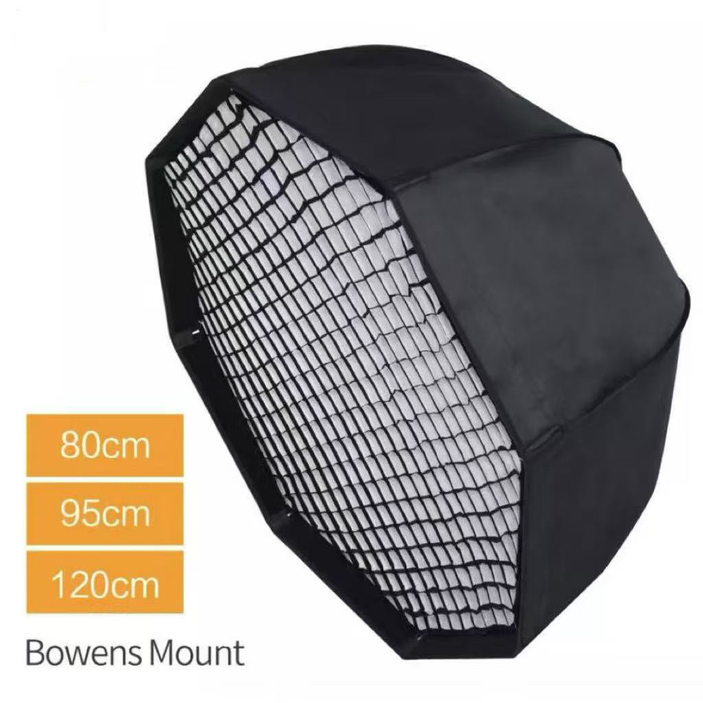 พร้อมส่ง SB-GUE 80ซม.95ซม.120ซม.แบบพกพาแปดเหลี่ยมร่ม Softbox กับรังผึ้งตารางสำหรับ Bowens Mount Studio แฟลช