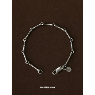 Marbella.bkk กำไลข้อมือ สร้อยข้อมือ เงินแท้ แบบโซ่ กระดูก รุ่น Bone Bracelet