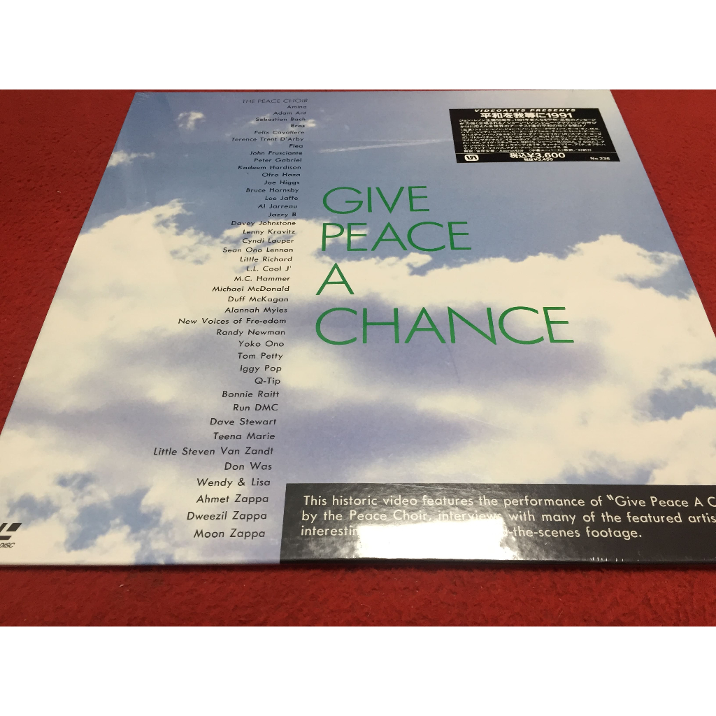 Give Peace a Chance -  Peace Choir ขนาด 12 นิ้ว LaserDisc B178