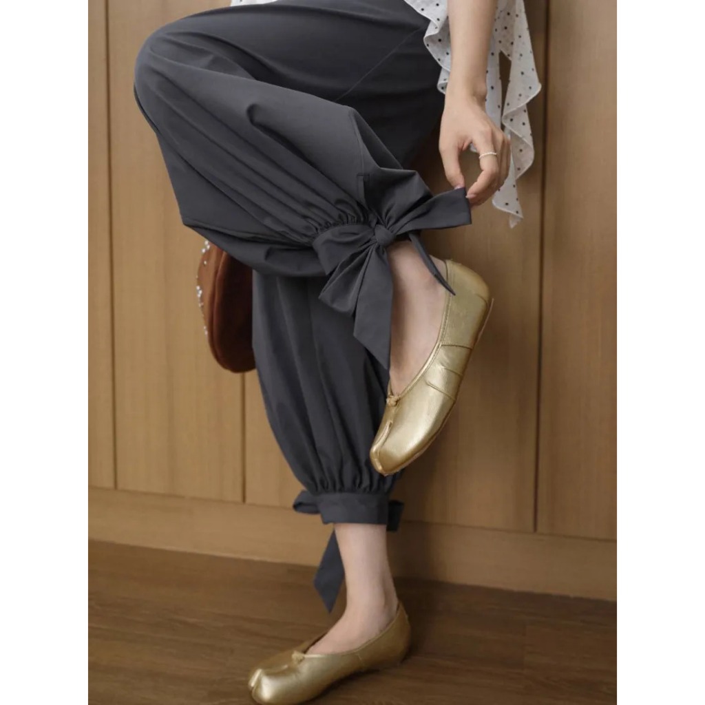 [พรีออเดอร์] KUOSE : Bow Hem Balloon Trousers