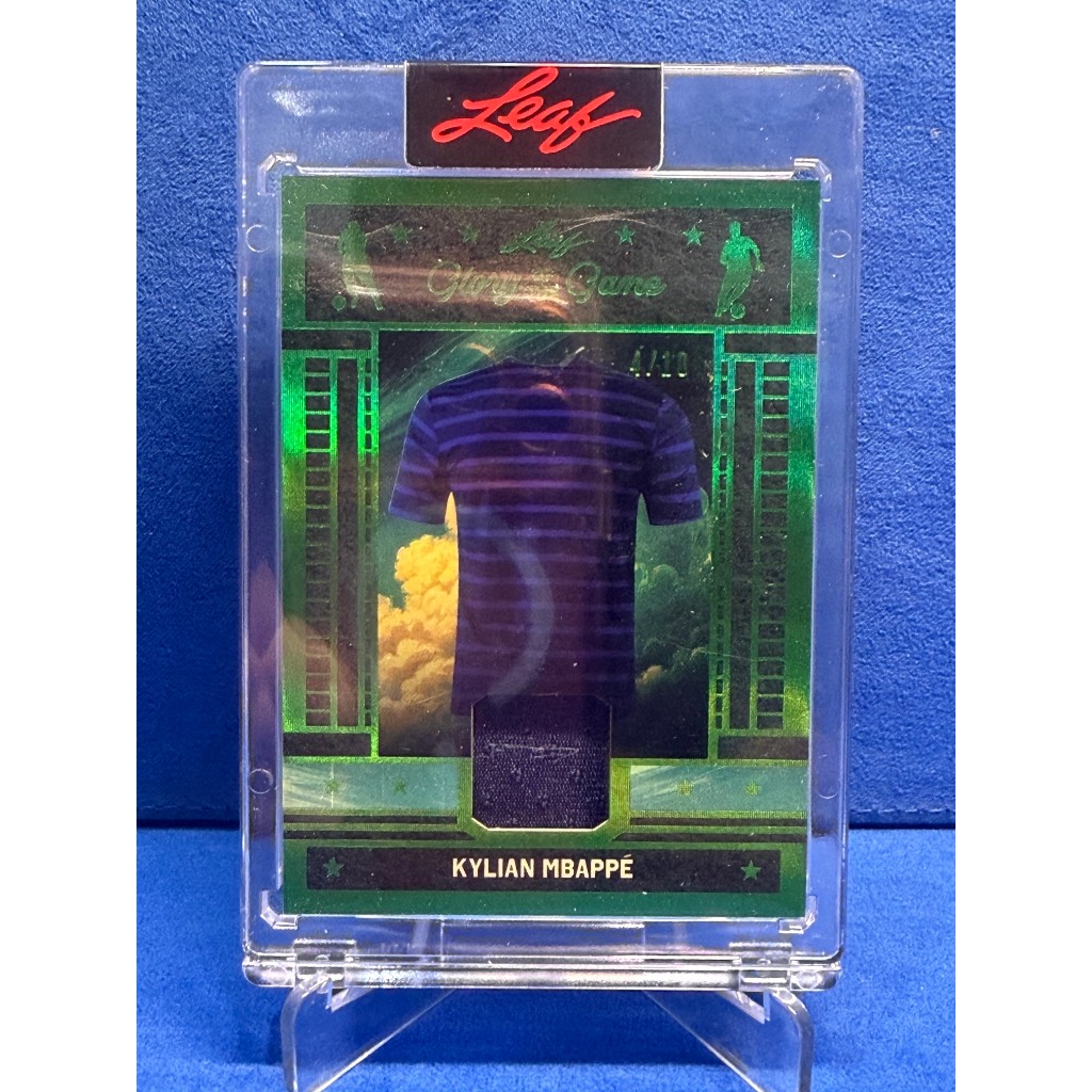 KYLIAN MBAPPE 2026 LEAF GLORY OF THE GAME USED GREEN 4/10 FRANCE