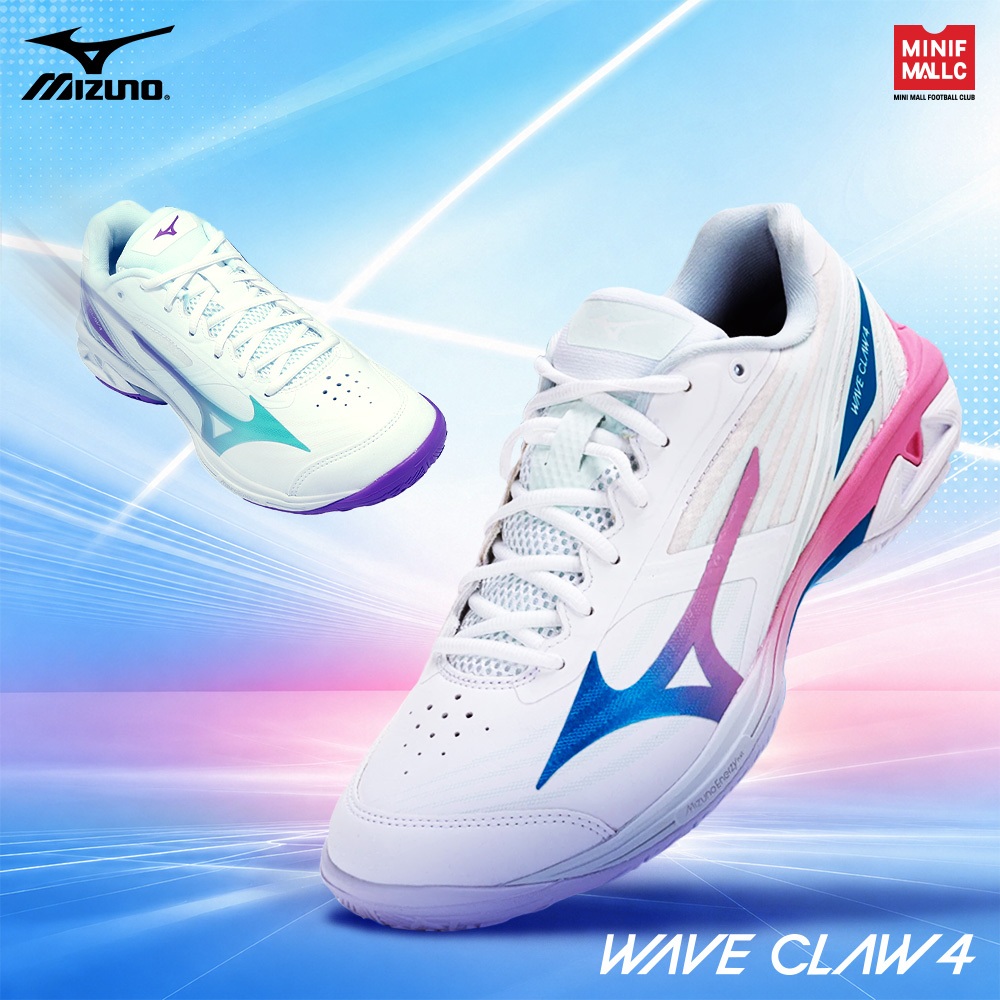 รองเท้าแบดมินตัน MIZUNO รุ่น WAVE CLAW 4 รองเท้าแบดมินตัน เทตโนโลยี ENERZY NXT ช่วยการตอบสนอง สัมผัสนุ่ม เบา คืนตัวได้ดี