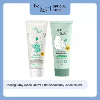 [แพ็คคู่] BZU BZU BOTANICAL Baby Lotion + Cooling Baby Lotion 200ml บีซู บีซู โลชั่นบำรุงผิวเด็กแรกเกิด ซึมไว