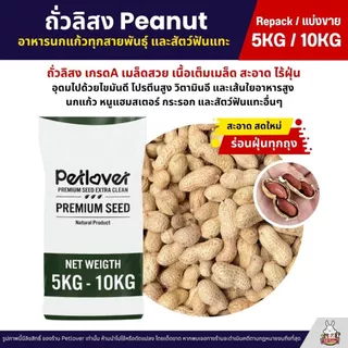 (5KG/10KG) ถั่วลิสง Peanut เกรดA นำเข้า อาหารนกแก้ว หนูแฮมสเตอร์ และสัตว์ฟันแทะ