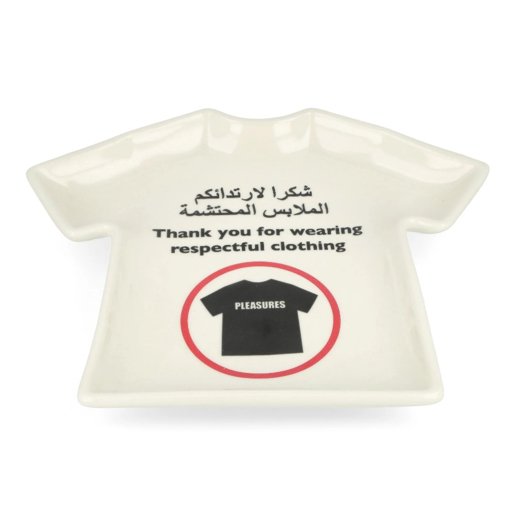 Pleasures P24F054-WHITE RESPECTABLE CERAMIC TRAY WHITE OS