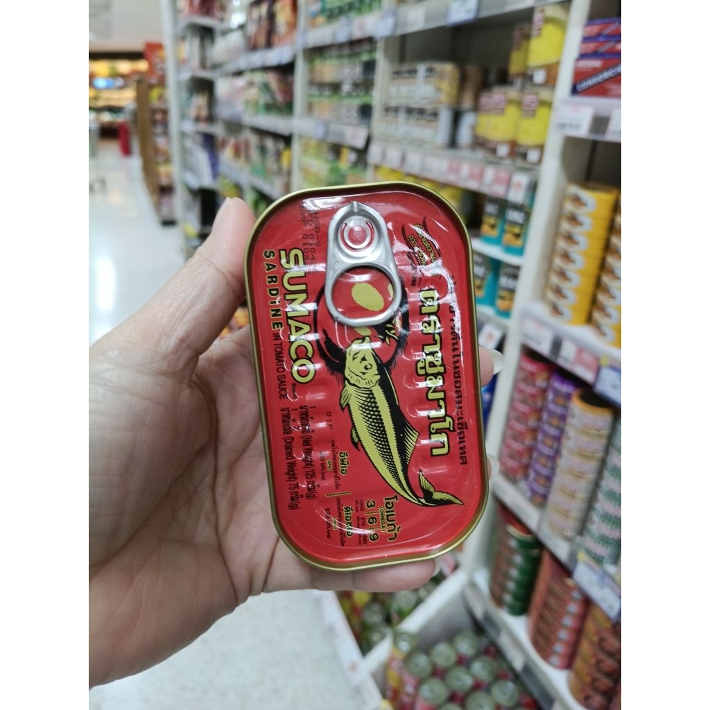ซูมาโก ปลาซาร์ดีนในซอสมะเขือเทศ 125กรัม SUMACO SARDINE IN TOMATO SAUCE 125 G.