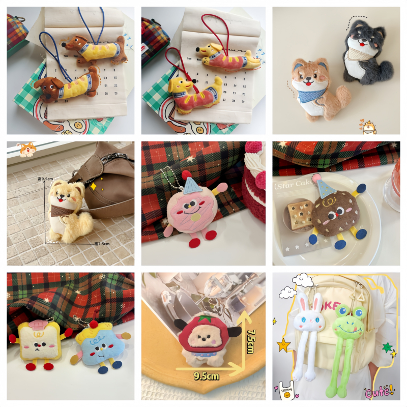 [สินค้าพร้อมส่งจากประเทศไทย] พวงกุญแจและจี้ห้อยกระเป๋ารูปสุนัข แมว และกระต่ายน่ารัก เหมาะสำหรับเป็นของขวัญ
