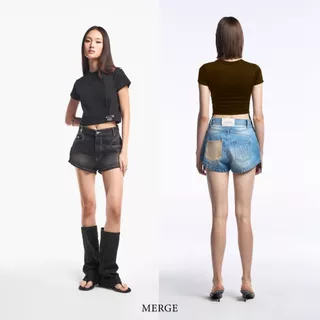 Merge Official - Rayleigh Denim Shorts (พร้อมส่ง)