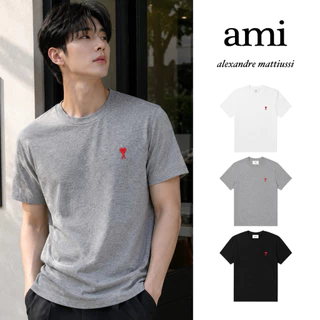 พร้อมส่ง | เสื้อยืด AMI Paris Ami de Coeur T-Shirt ปักโลโก้หัวใจ รับประกันความพอใจ คืนเงินได้