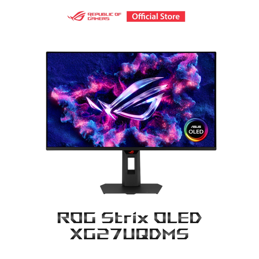 ASUS ROG Strix OLED XG27UQDMS Gaming Monitor 26.5" 4K Tandem QD-OLED, 240 Hz, 0.03 ms (GTG), G-SYNC