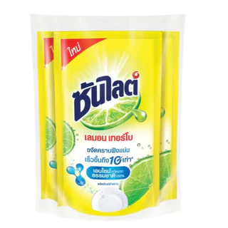 🟦 [ไลฟ์โหด 40%] น้ำยาล้างจาน ซันไลต์ เลม่อน เทอร์โบ 500ml x 7 ถุง