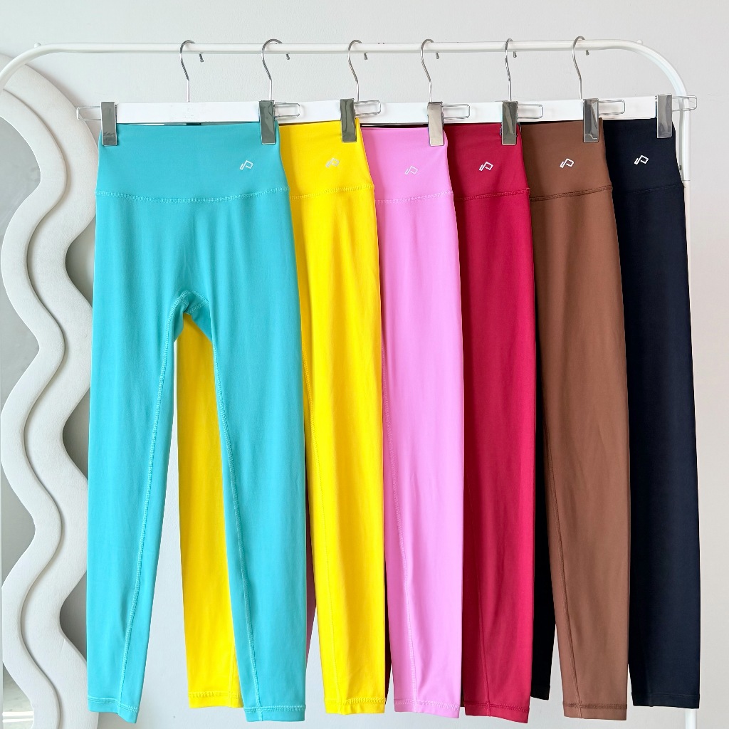 leggings (YOGA/ ถ44) กางเกงโยคะ เอวสูงทรงสวย ผ้าลื่น ปลานยขาตัดใส่สบาย กางเกงฟิตเนสขายาว กางเกงออกกำลังกายผู้หญิง
