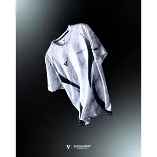 VOLT RUNNING X SUKHUMVIT COFFEE WHITE RUNNING T-SHIRTS เสื้อวิ่งแขนสั้น สีขาว